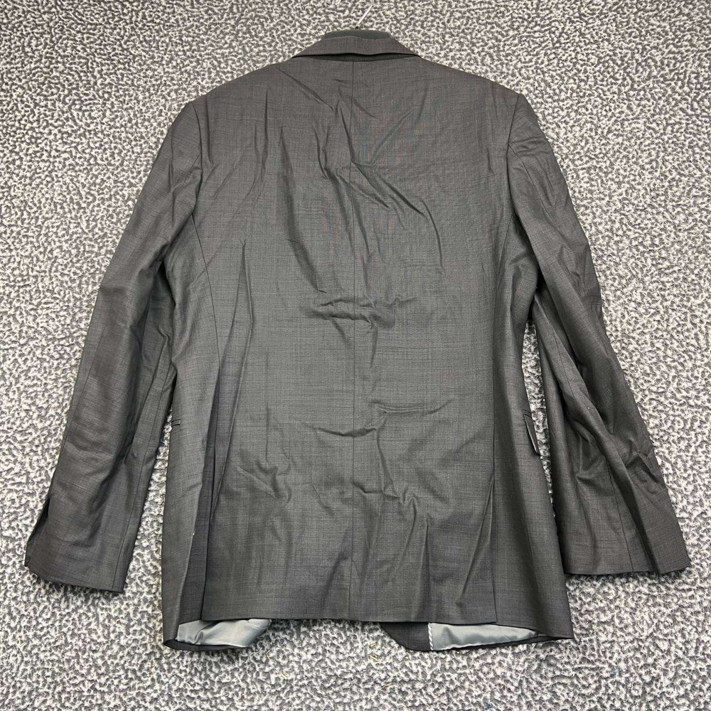 Express Suit Jacket Blazer Men 38R Gray Wool Blend Two Button Long Sleeve
